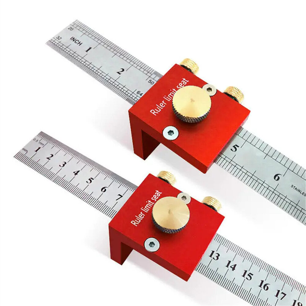 90° Scribing Ruler - 30cm Aluminum Measuring Tool for Woodworking, Carpentry & DIY Projects - Durable & Ergonomic Design