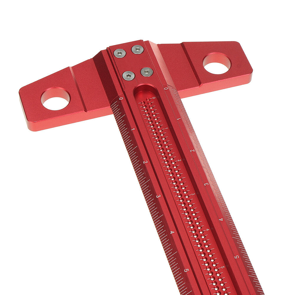 16/24 Inch Woodworking Line Drawing T Ruler Hole Ruler 90 Right Angle Line Drawing Ruler