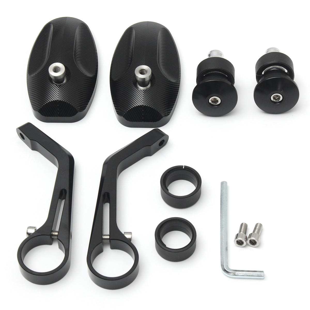Motorcycle Bar End Rearview Side Mirrors For 7/8inch 22mm Handlebar Moped Dirt Bike