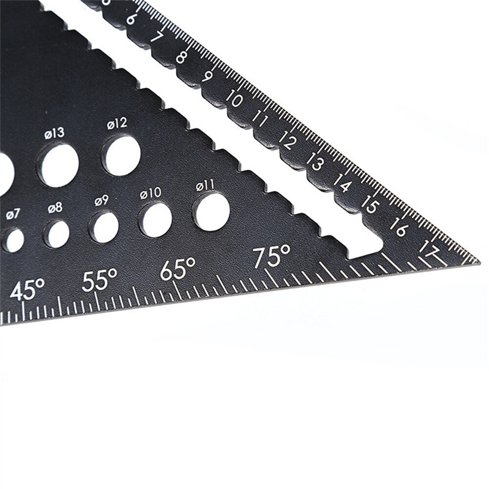 High Precision Aluminum Alloy Triangle Ruler, 1-100° Range, ±0.1mm Accuracy, Durable for Woodworking Projects