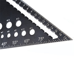 High Precision Aluminum Alloy Triangle Ruler, 1-100° Range, ±0.1mm Accuracy, Durable for Woodworking Projects