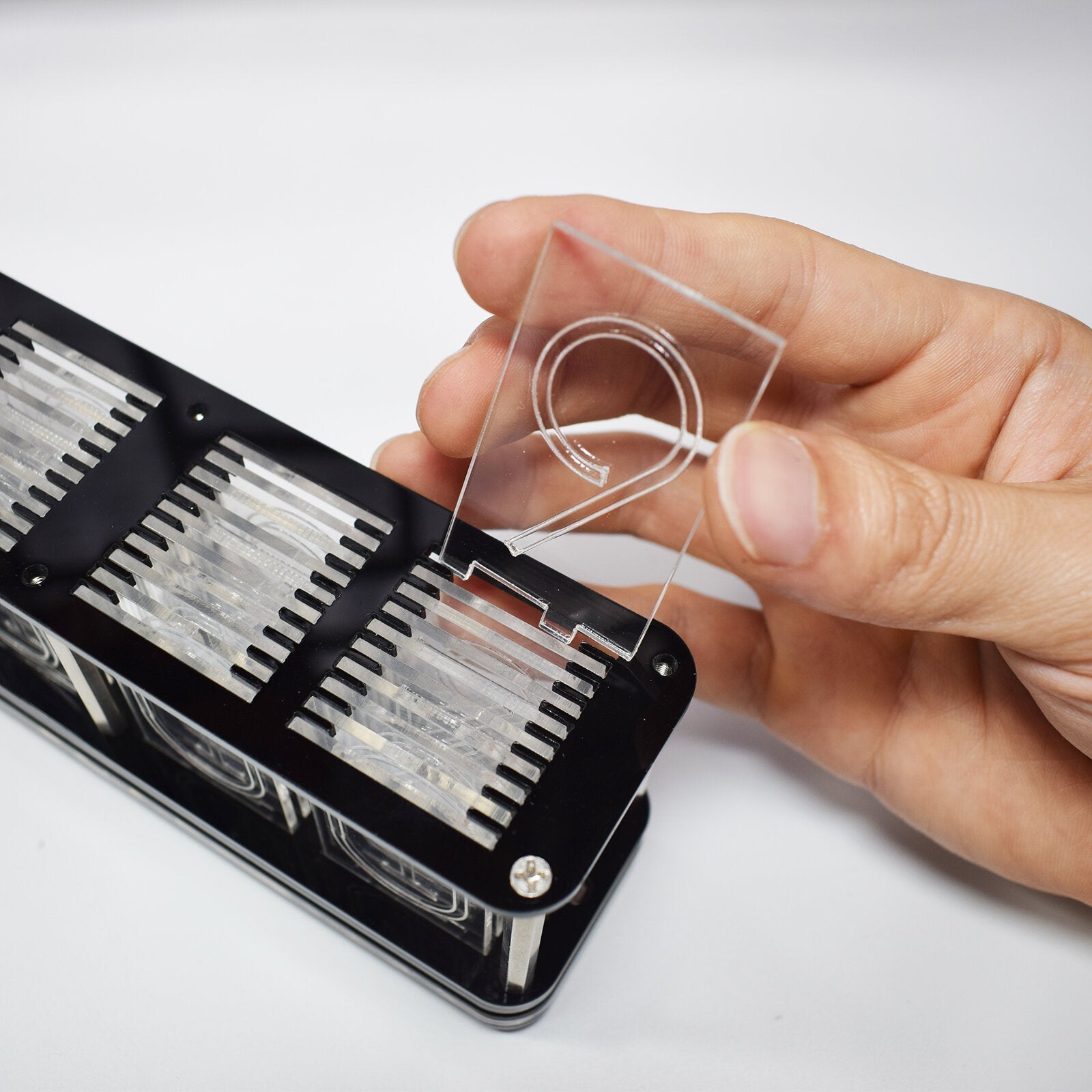 Upgrade Boldfaced Word Imitate Glow Clock Full Color RGB Glow Tube Clock LED Music Spectrum Kit DS3231