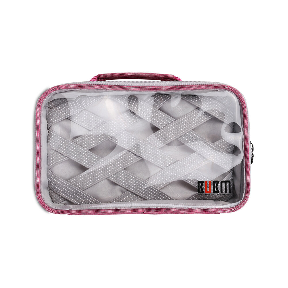 Multi-functional Portable Transparent Electronics Accessories Organizer Cosmetic Bag