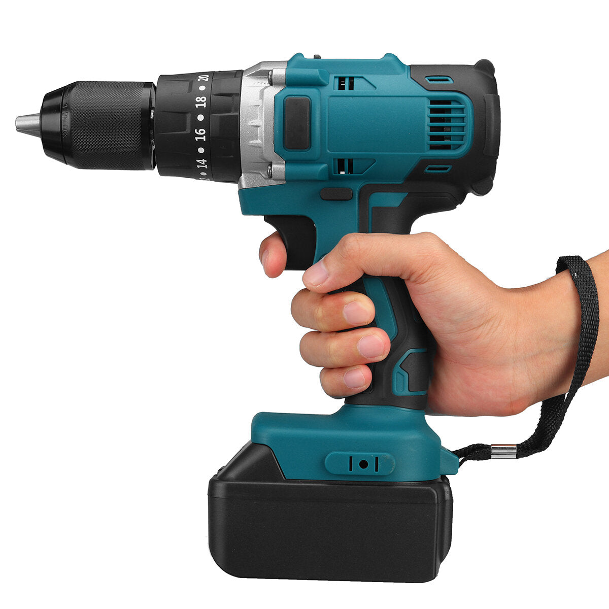 388VF 13mm 18V 520N.m Electric Drill Electric Screwdrivers 3 Drill Modes Switch Stepless Speed Power Tools
