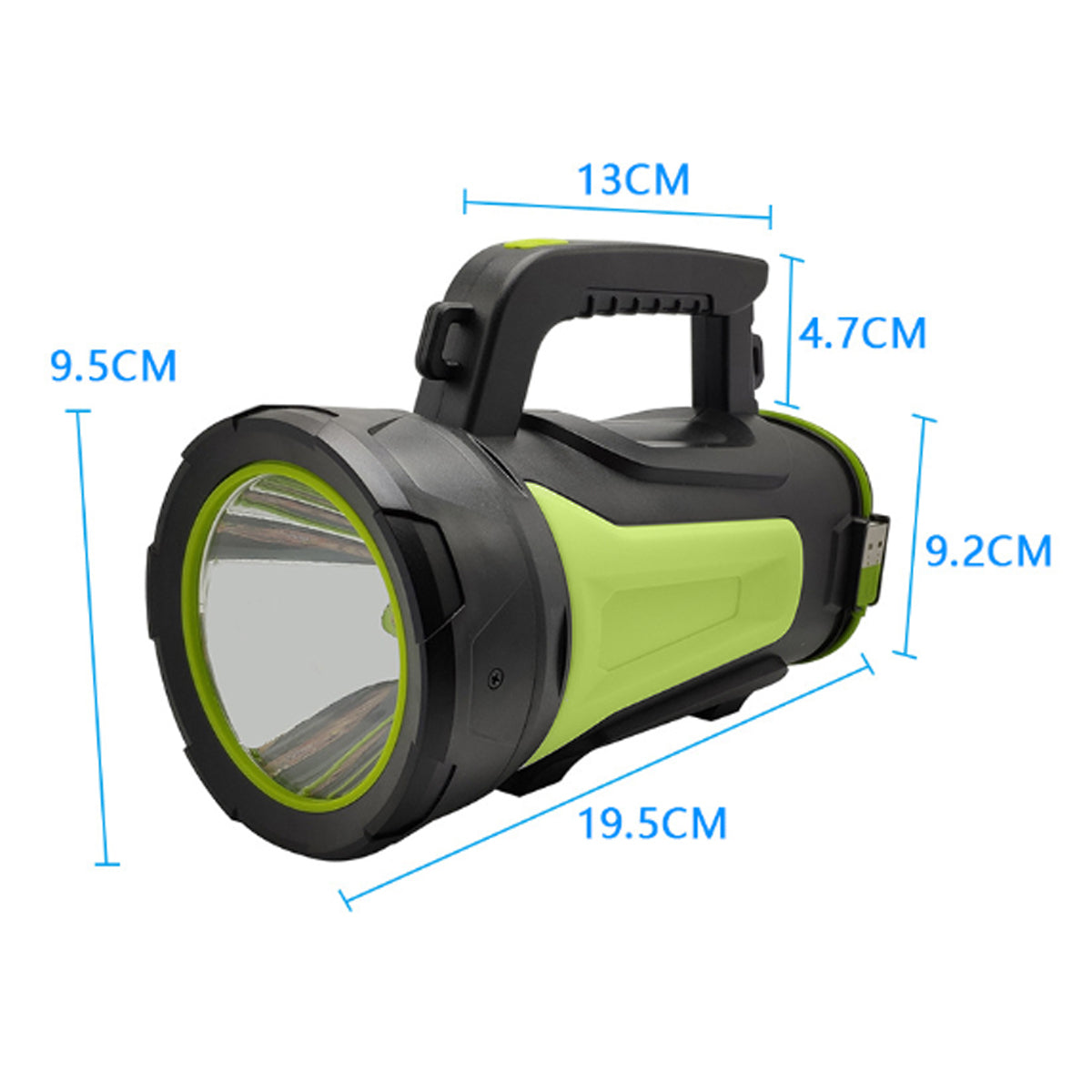 2000lm 1000m Super Bright Work Light LED Spotlight Hunting Emergency Flashlight