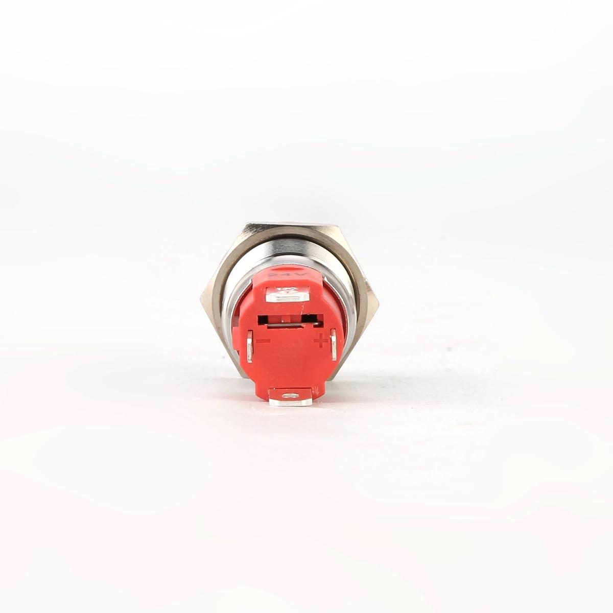 16MM 10A 250V 12V 4Pin LED Light Button Switch Momentary Reset Metal Push Button Switch