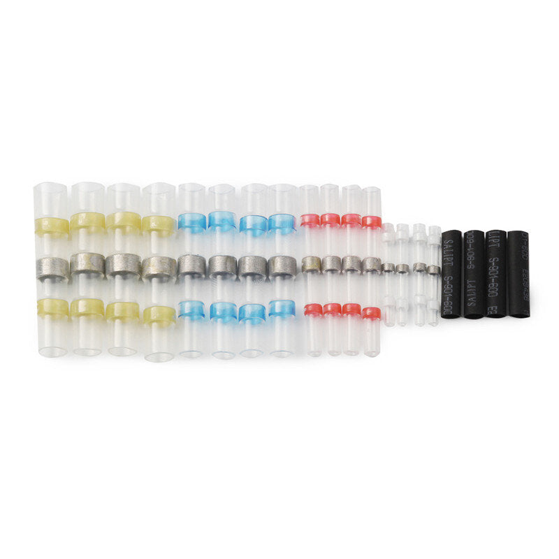 250pcs Waterproof Heat Shrink Tube Butt Terminals Solder Seal Sleeve Wire Connectors