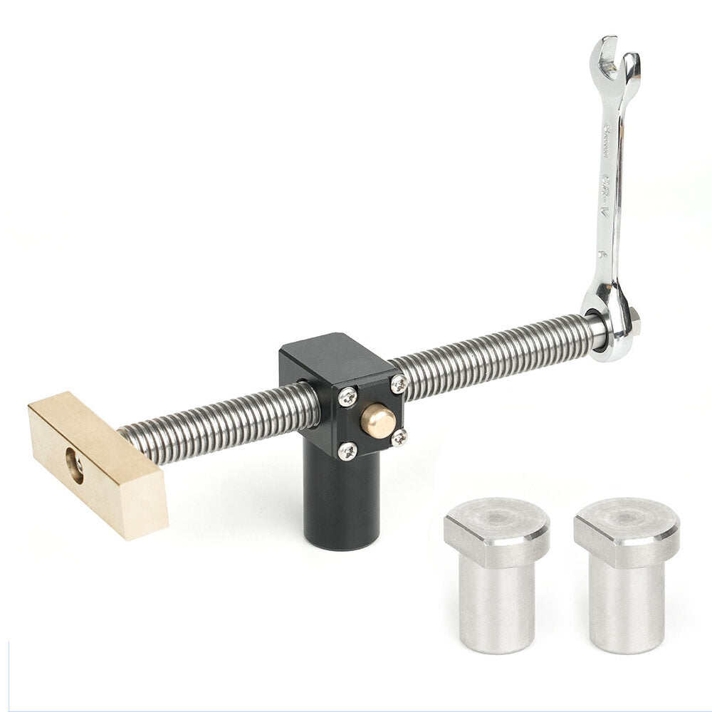 Universal Woodworking Vice for 19/20mm Table Holes, 0-120mm Clamping Range, Durable Brass & Steel, Compact & Secure