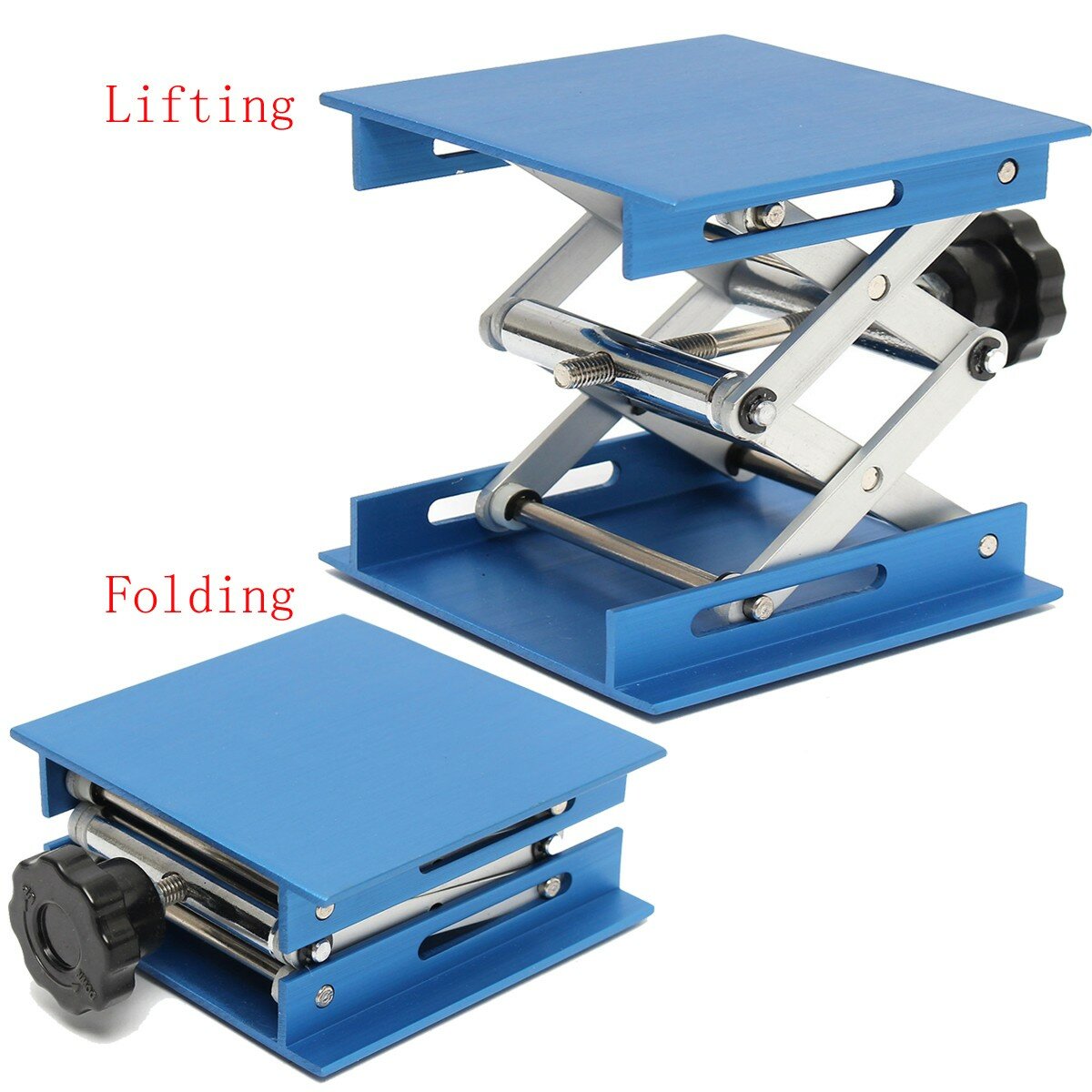 4inch Aluminum Lifting Platforms Stand Rack Scissor Lab-Lifting Oxide Lab Jack Stand Scissor