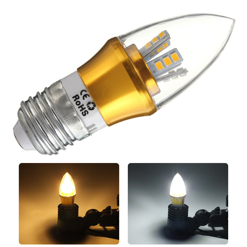 10W 220V Dimmable LED Candle Shape Light Bulb for Home Chandeliers Desk Lamp Wall Sconce