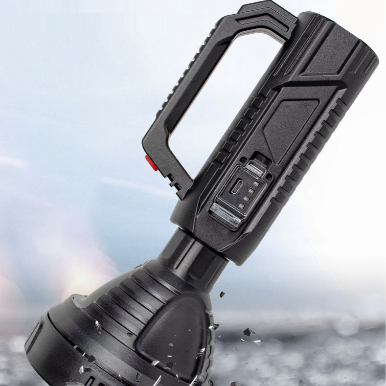 Portable Lamp Strong Light Handheld Searchlight LED Outdoor Lighting Camping Long-shot Rechargeable Built-in Battery Flashlight