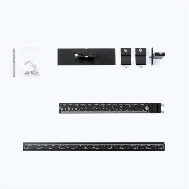 High Precision Aluminum Alloy Hardware Tool - Fast, Accurate Drilling for Handles & Knobs, 10x Faster Installation, Black