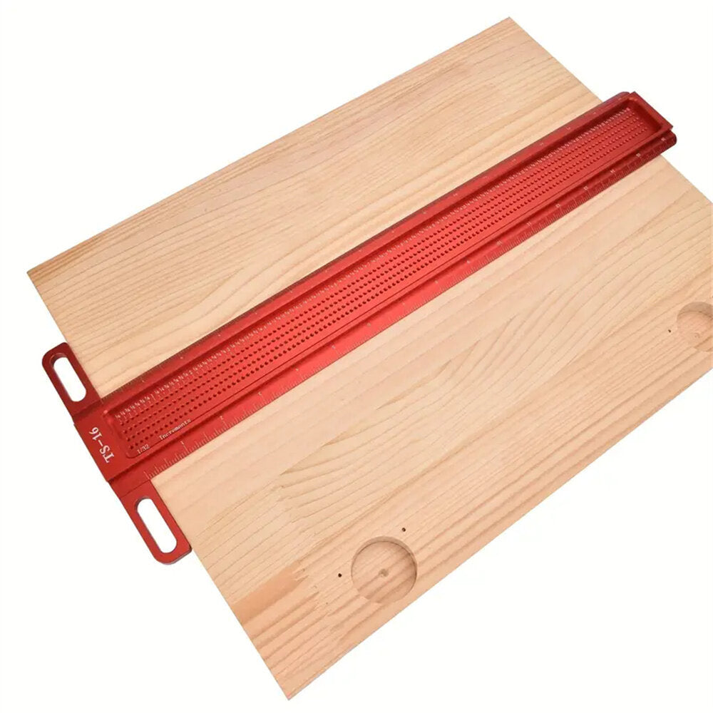 Aluminum Alloy T-Square Marking Ruler - 16"/20" for Accurate Scribing & Hole Positioning, Lightweight & Durable Tool