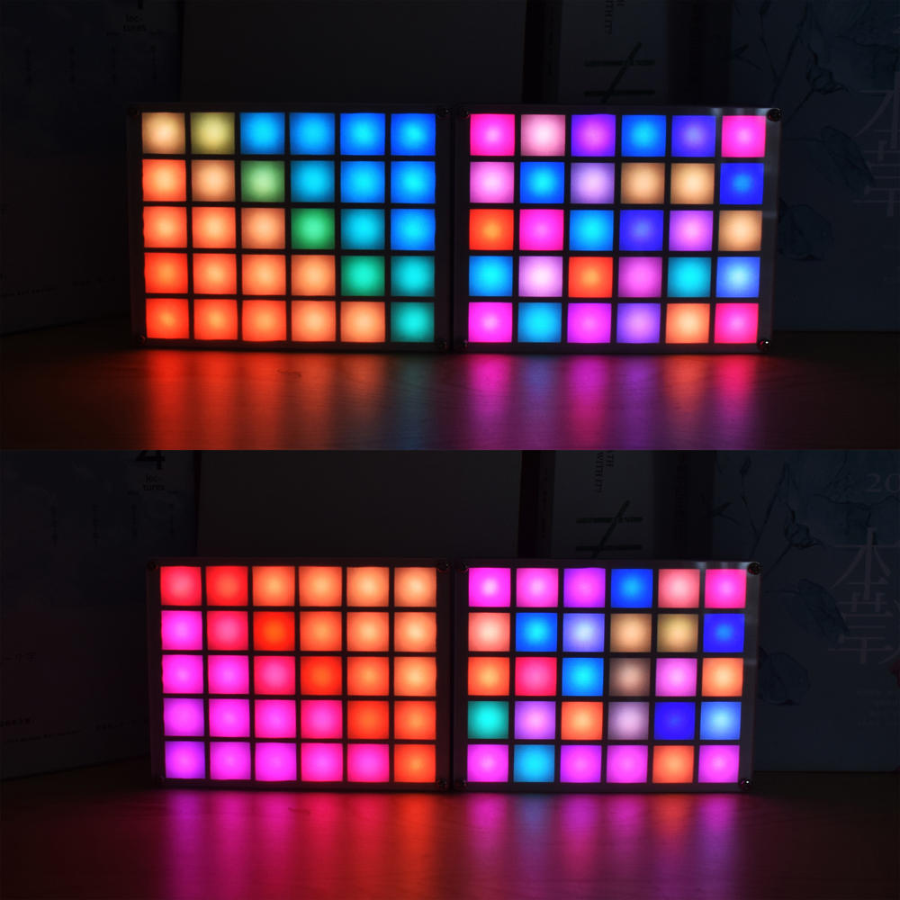 DIY Multi-function LED Cool Music Spectrum RGB Color Palette Clock Kit