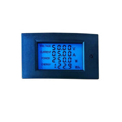 Voltmeter Ammeter 100V 100A Power Meter Electric Energy Meter Voltage Alarm with 75mV Shunt LCD Display Screen Circuit Monitor