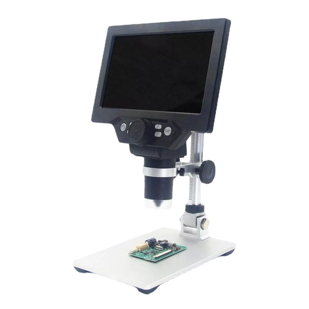 Digital Microscope 12MP 7 Inch Large Color Screen Large Base LCD Display 1-1200X Continuous Amplification Magnifier