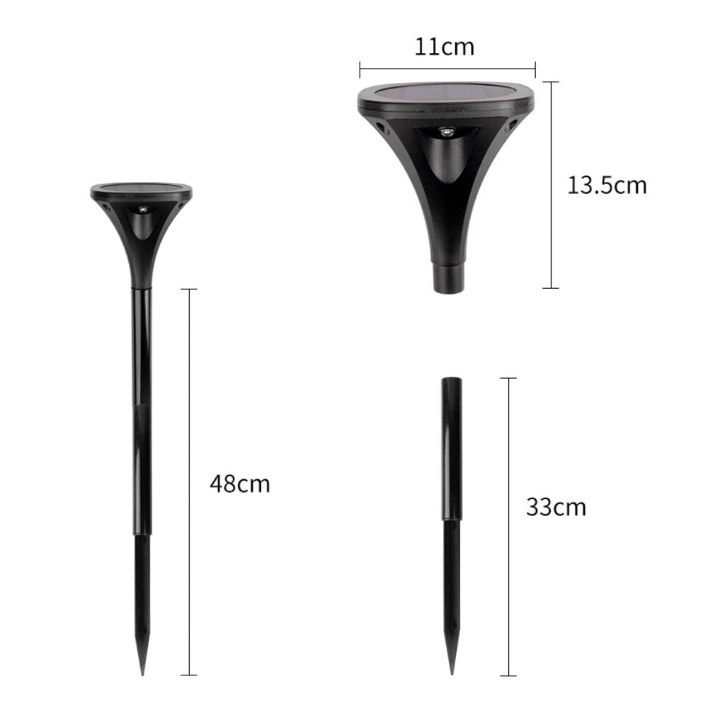360 Luminous Solar Light 3000K/6000K/RGB Solar Garden Light Outdoor Solar Lamp For Path Courtyard Decor Solar Power Holiday Light