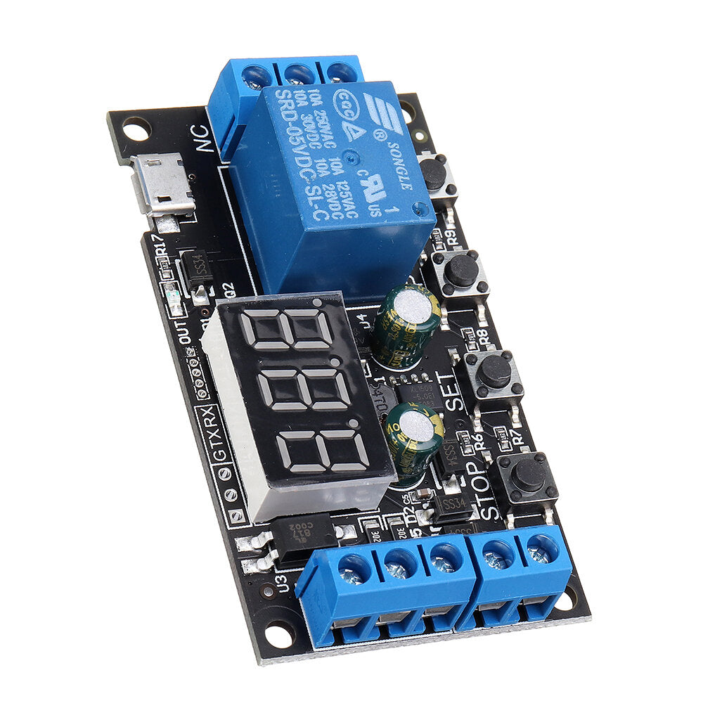 5Pcs 5V 12V 24V Time Delay Relay Module Trigger Cycle Timing Industrial Anti-overshoot Timer Relay