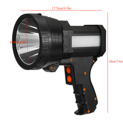 Strong LED Spotlight with Tripod USB Rechargeable Powerful Searchlight Portable Handle Flashlight For Camping Hunting Fishing