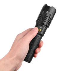 Bright 26650 18650 Powerful LED Flashlight USB Rechargeable & Charging Indicator Long Throw Strong Seachlight