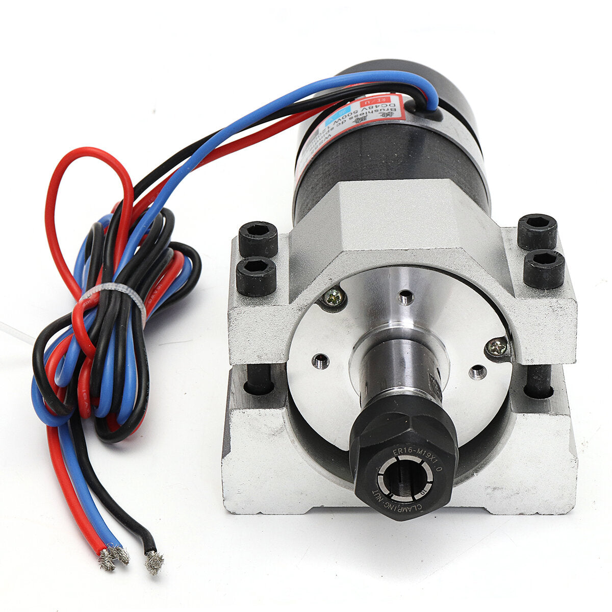 500W Brushless Spindle Motor with Brushless Spindle Driver and Clamp