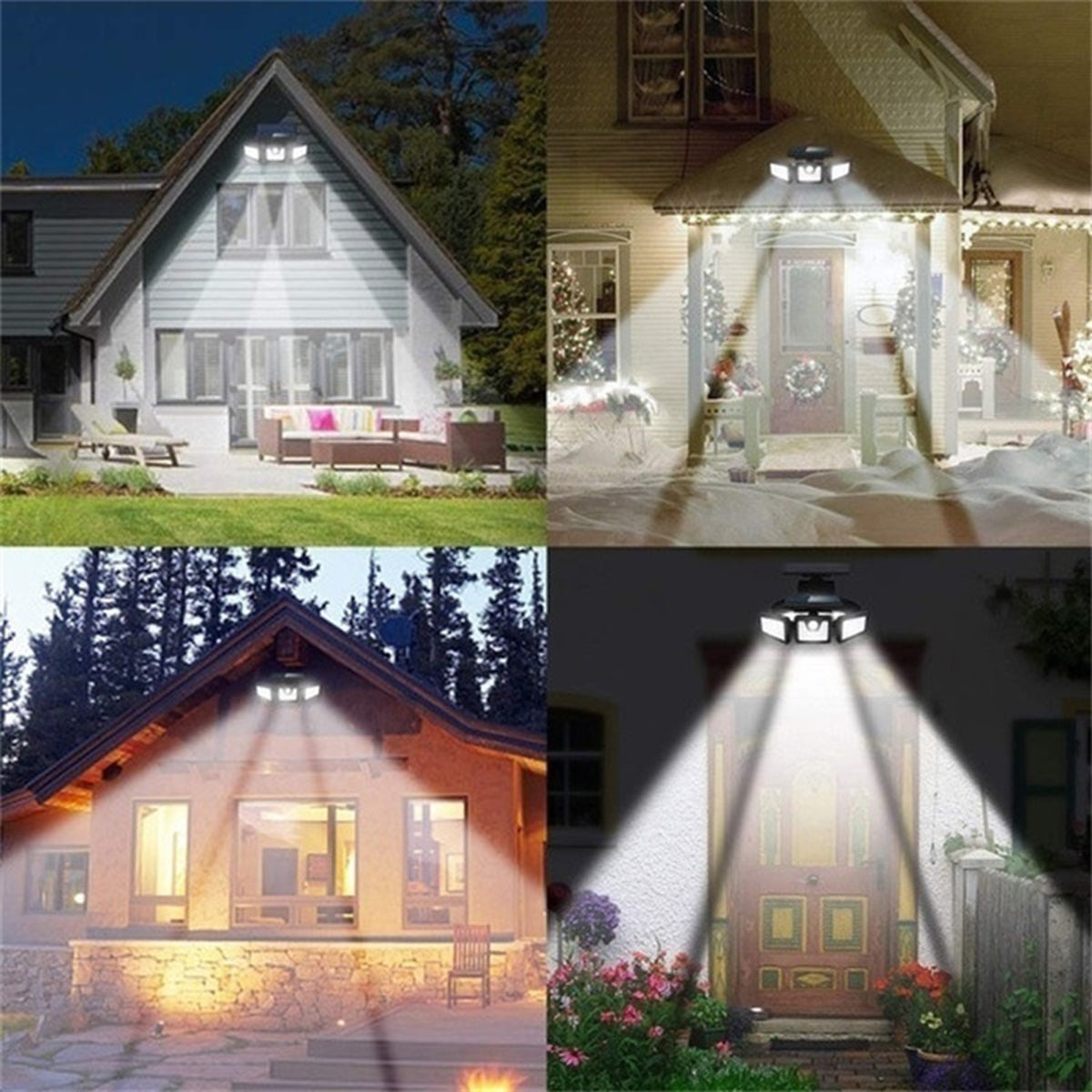 74LED Waterproof Solar Power PIR Motion Sensor Wall Light Outdoor Garden Lamp