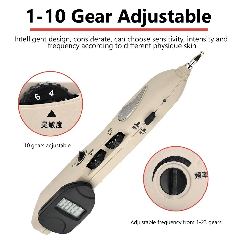 Digital Electronic Acupuncture Pen - Portable, Rechargeable, Adjustable Sensitivity, Audio Tips, Easy to Use, 1pc