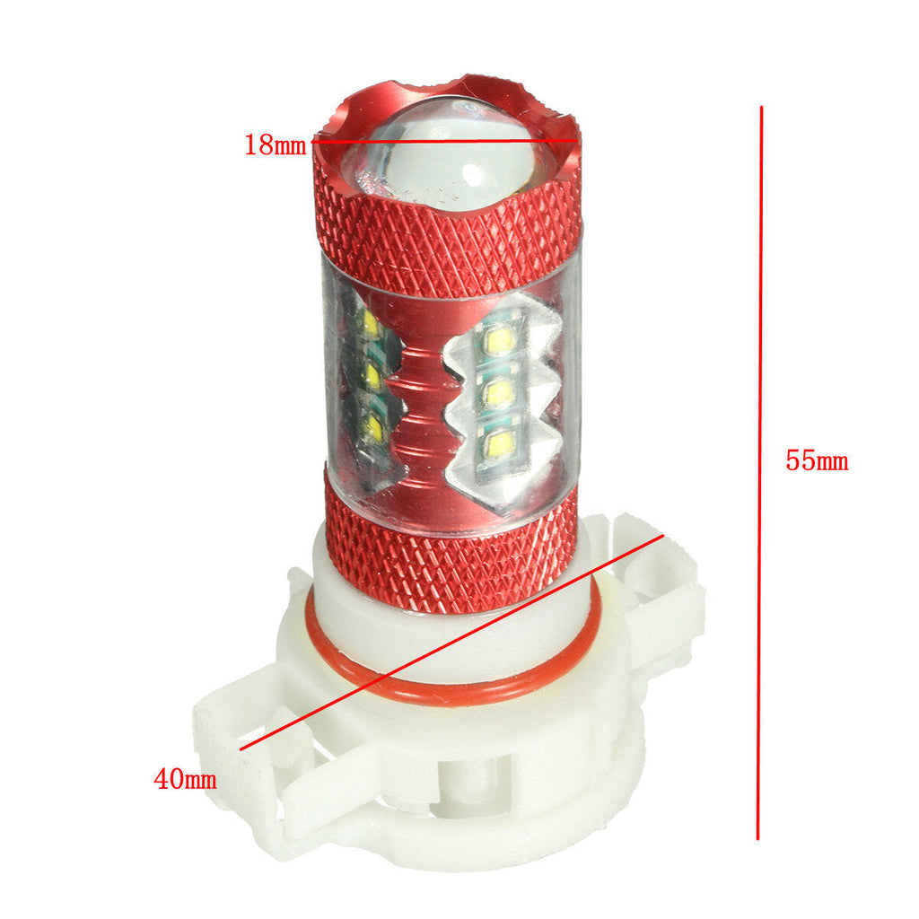 12V Pair Motorcycle LED Fog Light Lamp Bulb White H11 H10 H7 H8 H4 9005 9006 P13W H16 H13