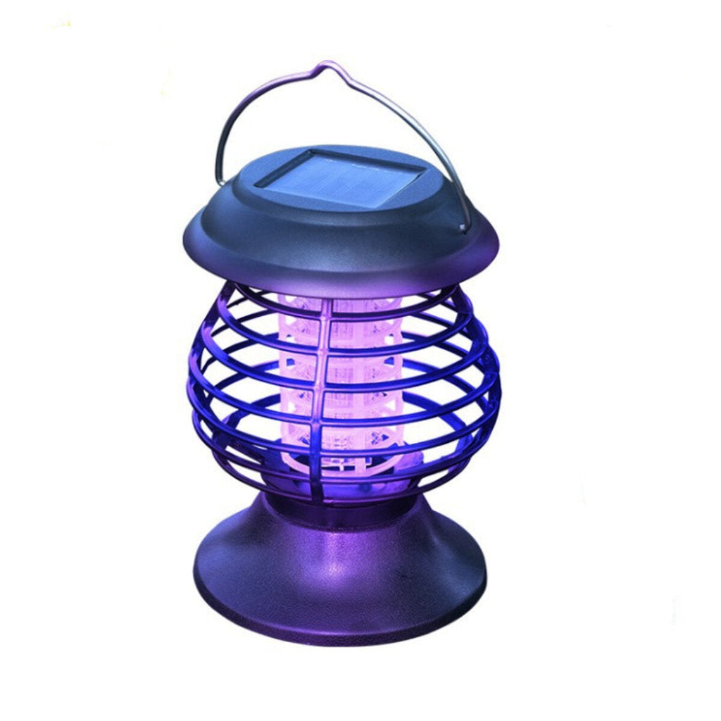 Electric Fly Zapper Mosquito Insect Killer UV LED Light Trap Solar Powered IP65 Outdoor Indoor