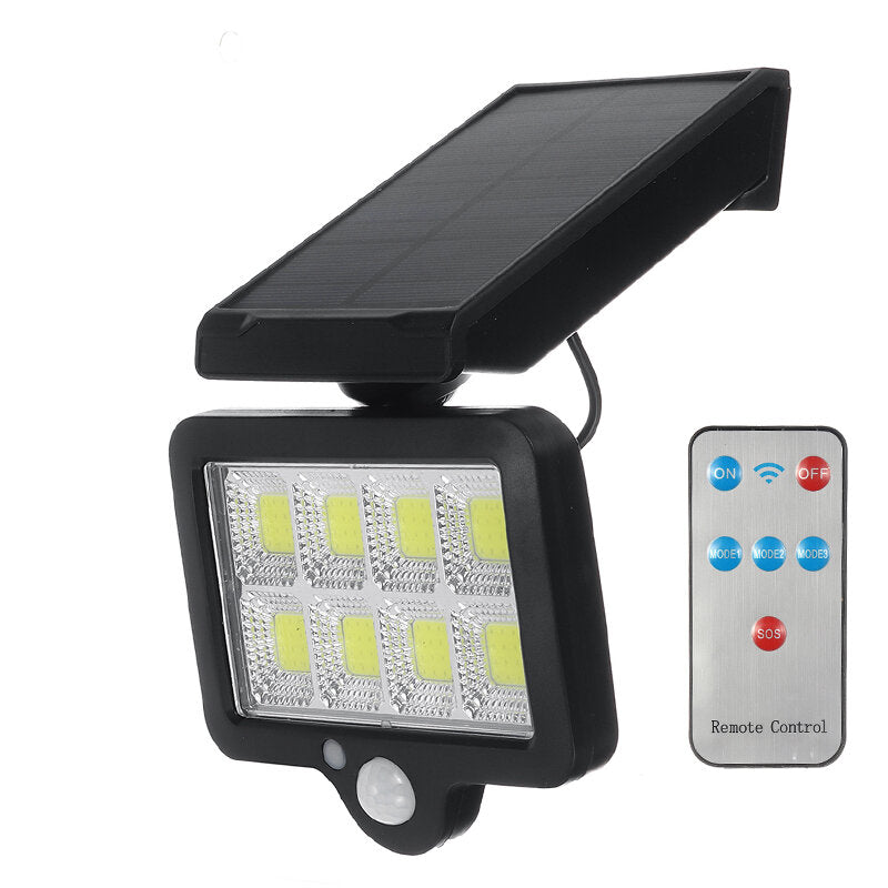 LED Solar PIR Motion Sensor Street Light Outdoor Garden Wall Security Flood