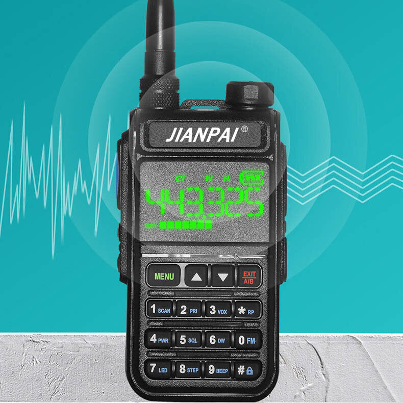 10W 5800mAh Fluorescent LED Display Walkie Talkie Intelligent Noise Reduction High Power FM Two Way Radio SOS for Hotel Sailing Hiking