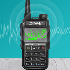 10W 5800mAh Fluorescent LED Display Walkie Talkie Intelligent Noise Reduction High Power FM Two Way Radio SOS for Hotel Sailing Hiking