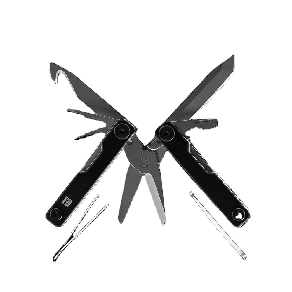 Multi-Function Folding Knife Stainless Steel Knife EDC Tool Tweezers Earpick From