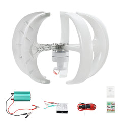 5 Blades Wind Turbine Generator 12V 24V 300W Permanent Magnet with Charge Controller High Energy Utilization Reliable Operation