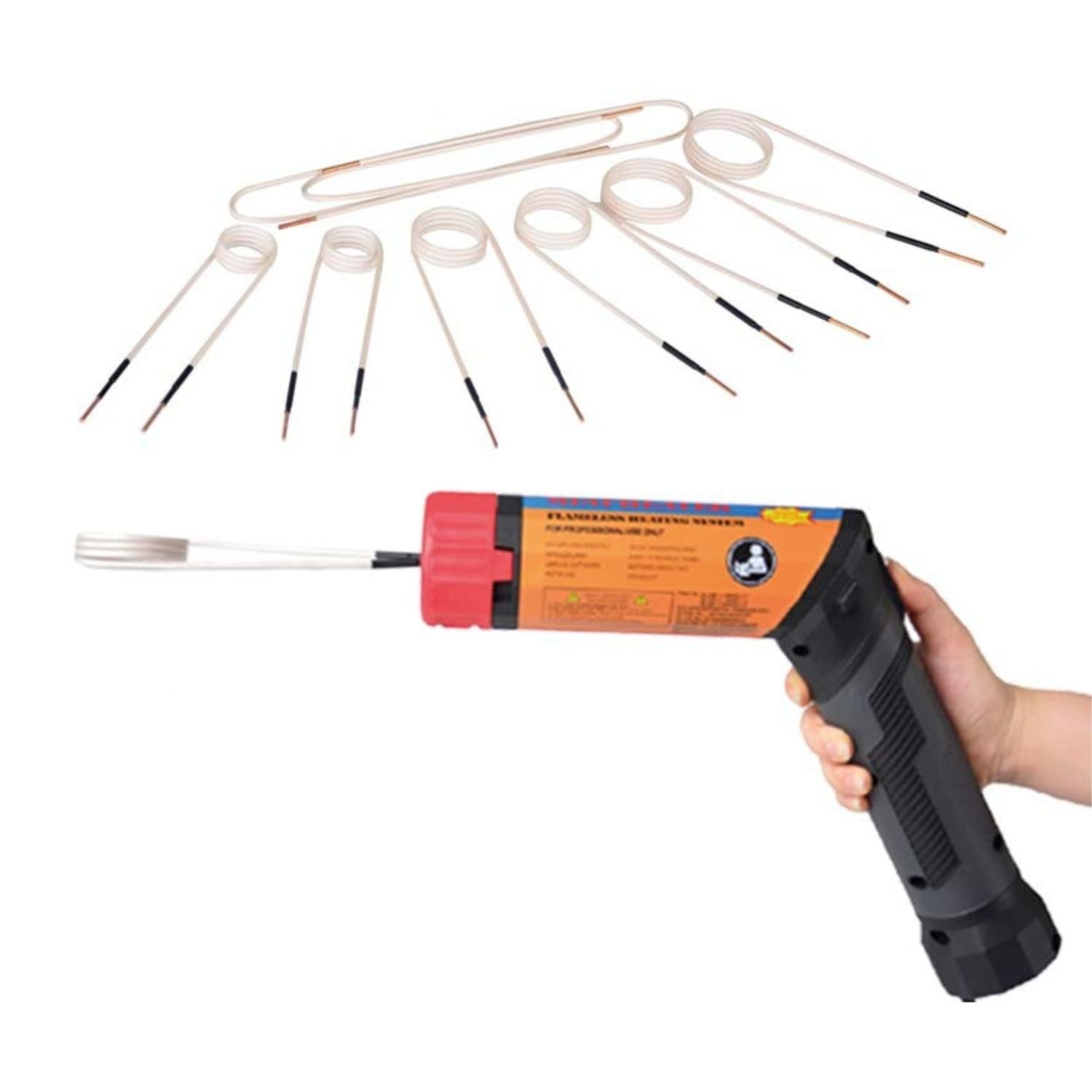 Greenzach ProFlex™ 1100W Magnetic Induction Heater Kit | Rotatable Handle for Tight Spaces | with 8-Piece Coil Set