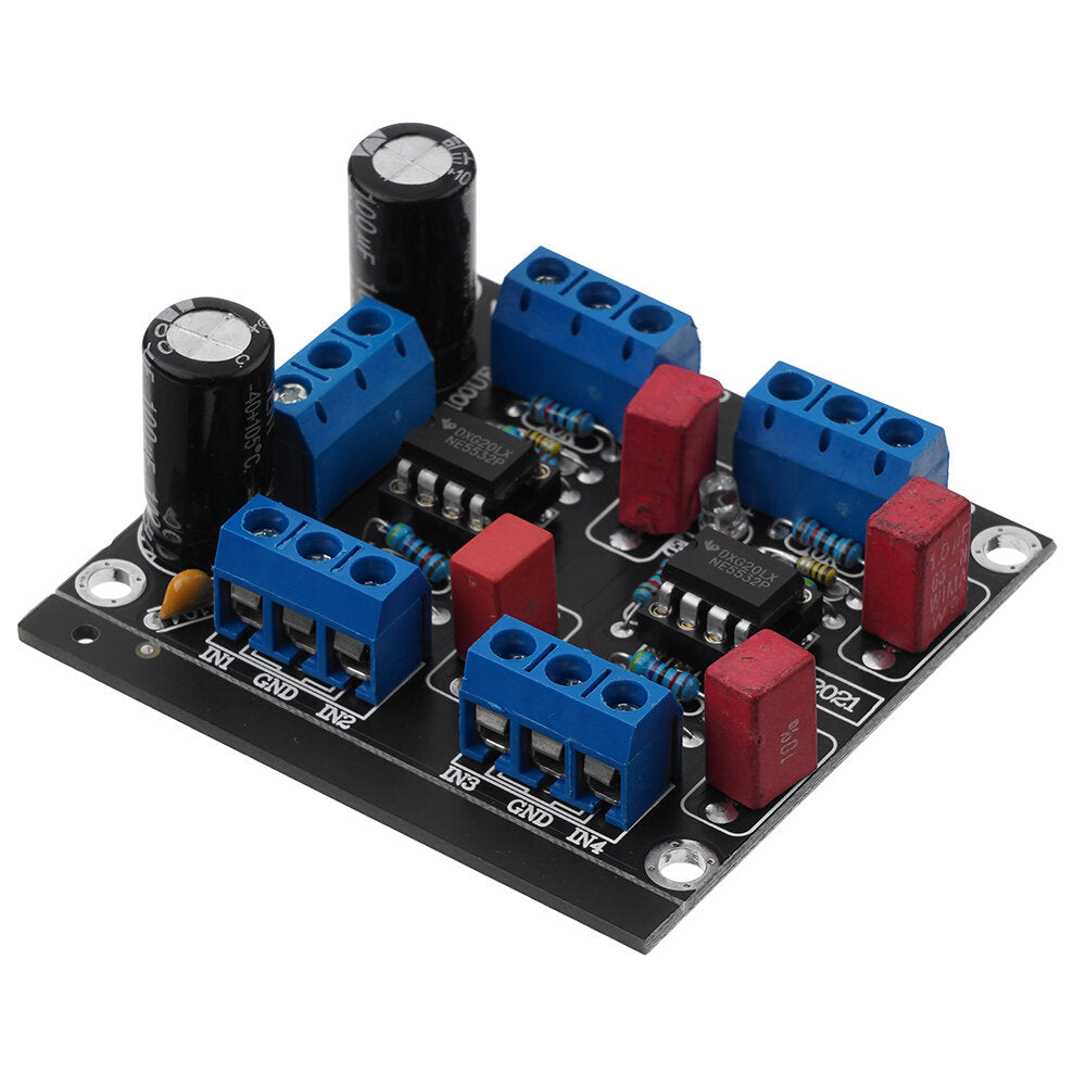 DC Dual Power 4 Channels Pre-amplifier Disassembled Chip Driver Board Finished Board