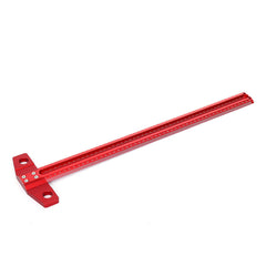 Woodworking Line Scribe T-Type Ruler, Aluminum Alloy, 300/400/500/600mm, 1mm Hole Crossed Marking Gauge