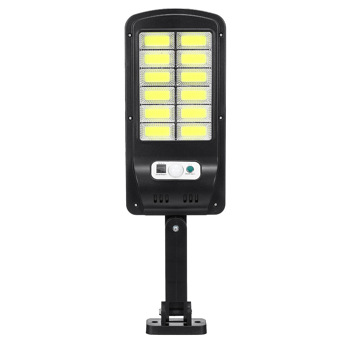 10/12 COB LED Solar Wall Light Garden Security Street Lamp PIR Motion Sensor Remote Control