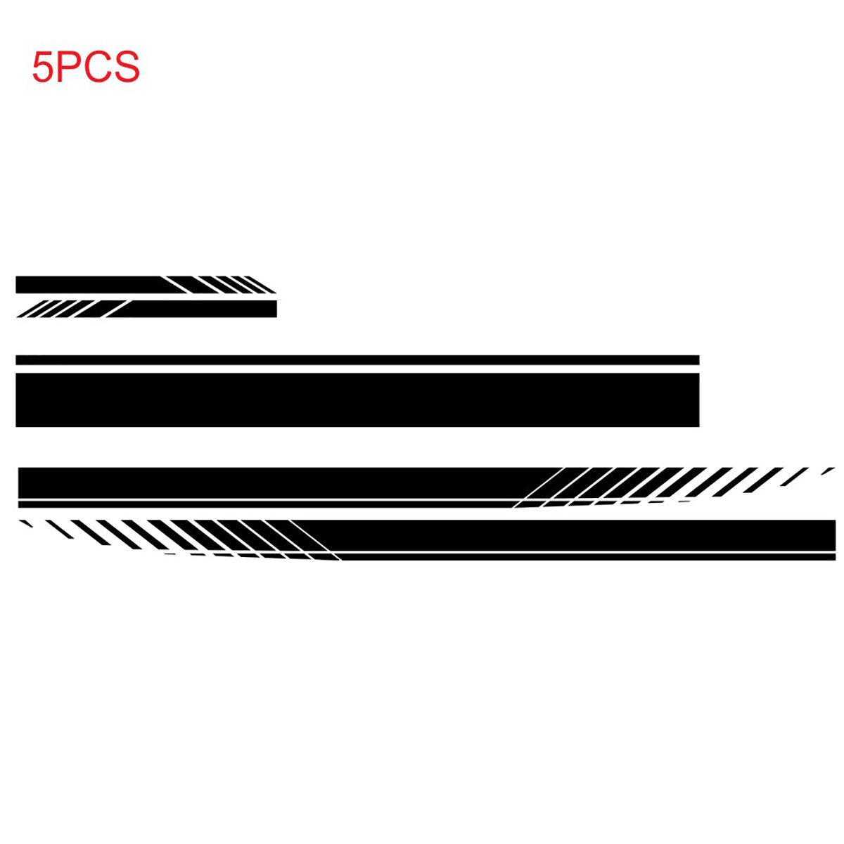 5pcs Car Side Body Stickers Stripe Vinyl Hood Decals Rear View Mirror Vinyl Decoration