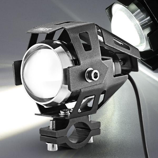 12V-80V Motorcycle LED Headlights Hi/Low Beam Strobe Spot Light White