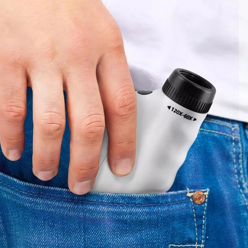 3 in 1 Scientific Microscope Science CAN Child Handheld Portable 120 Times HD Endoscope LED Magnifier Explore