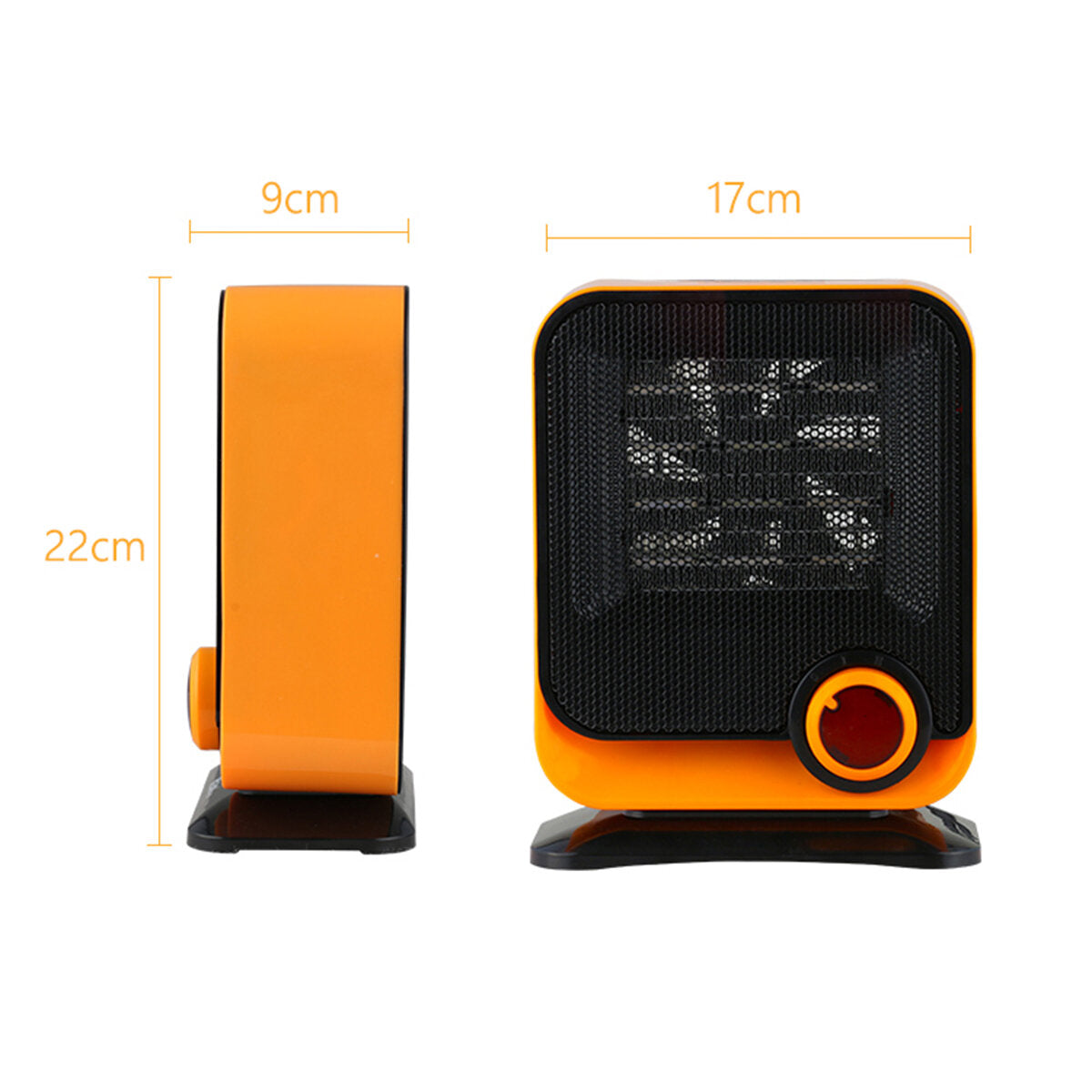 220V 1500W Low-Noise Electric Fan Heater with Adjustable Temperature - 3 Colors Available