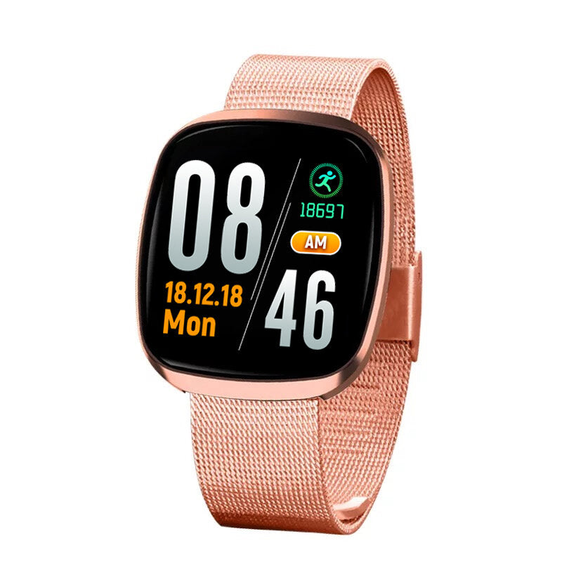 Milanese Steel Full Touch Custom Watch Face Blood Pressure Smart Watch
