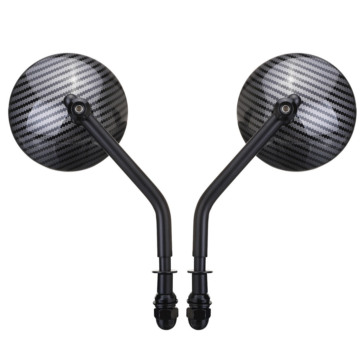 Diameter 85mm Retro Round Rearview Motorcycle Mirrors Long/Short Handle