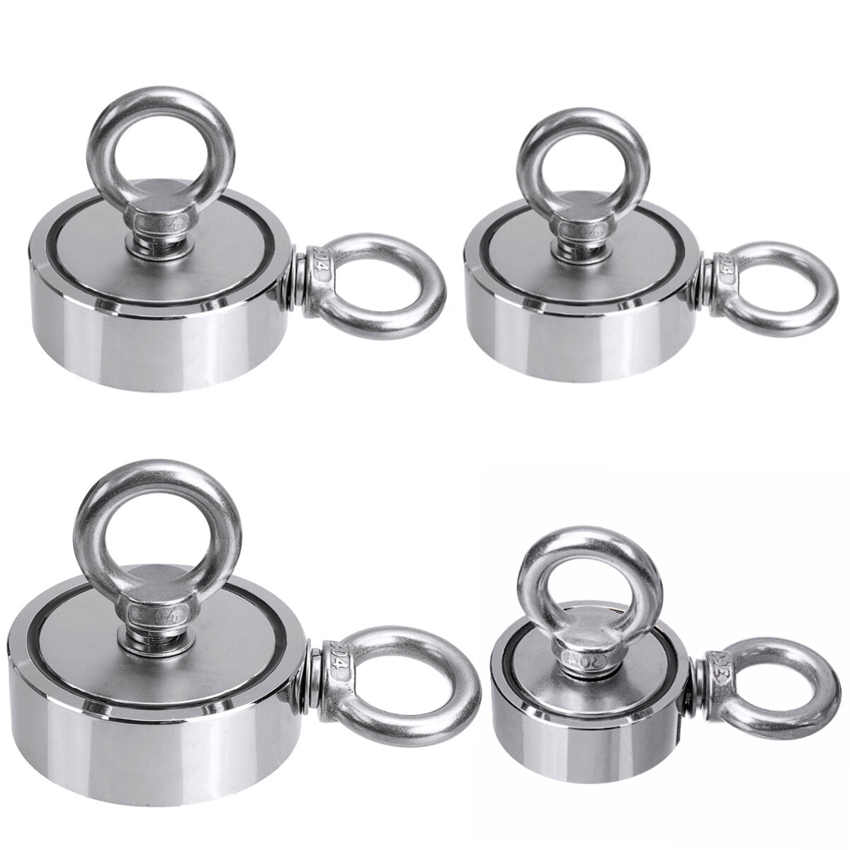 48/60/67/75mm Neodymium Recovery Magnet with 10M Rope Fishing Magnet Salvage Tool