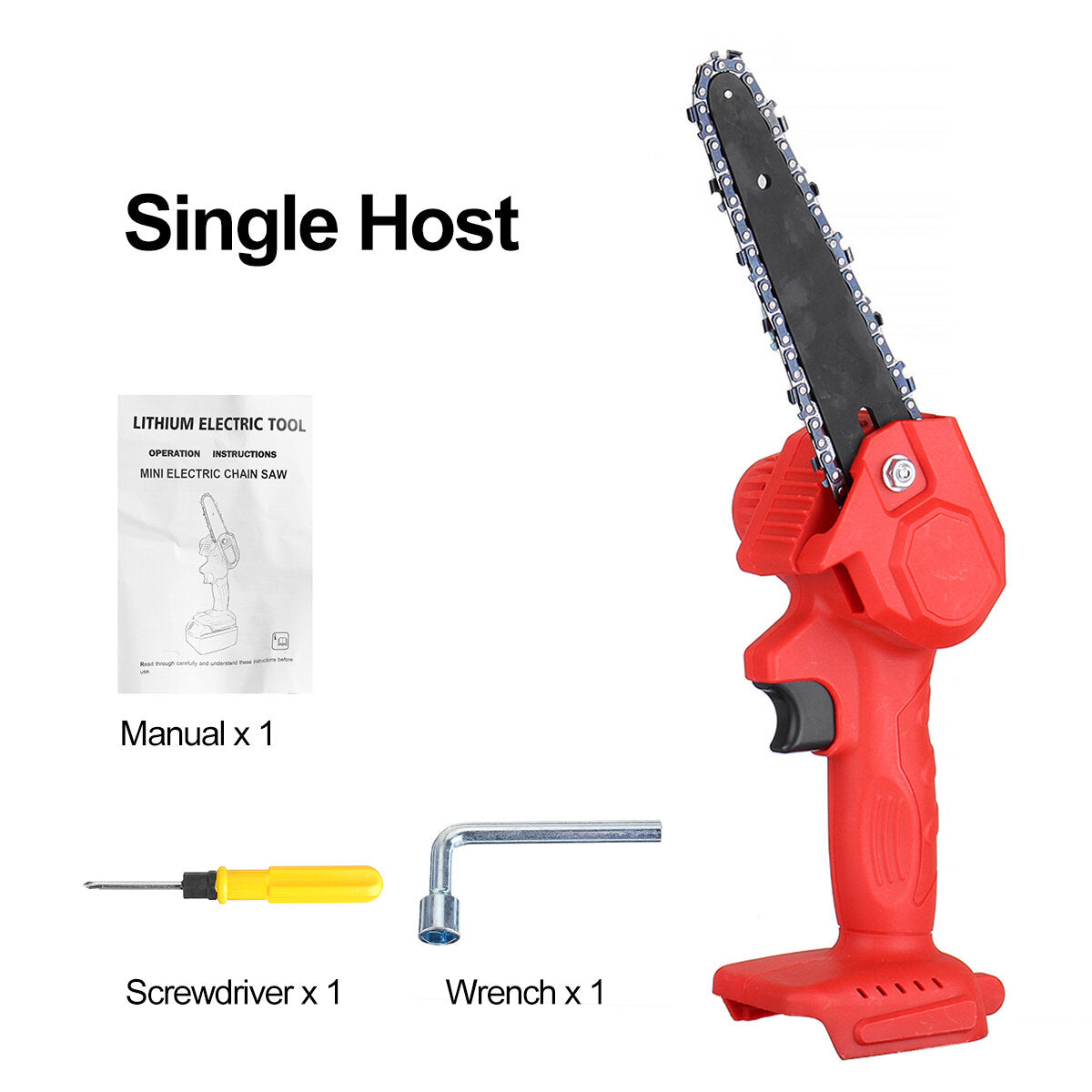 24V Cordless Electric Chain Saws 6Inch Protable Chainsaw For Tree Branch Wood Cutting Tool
