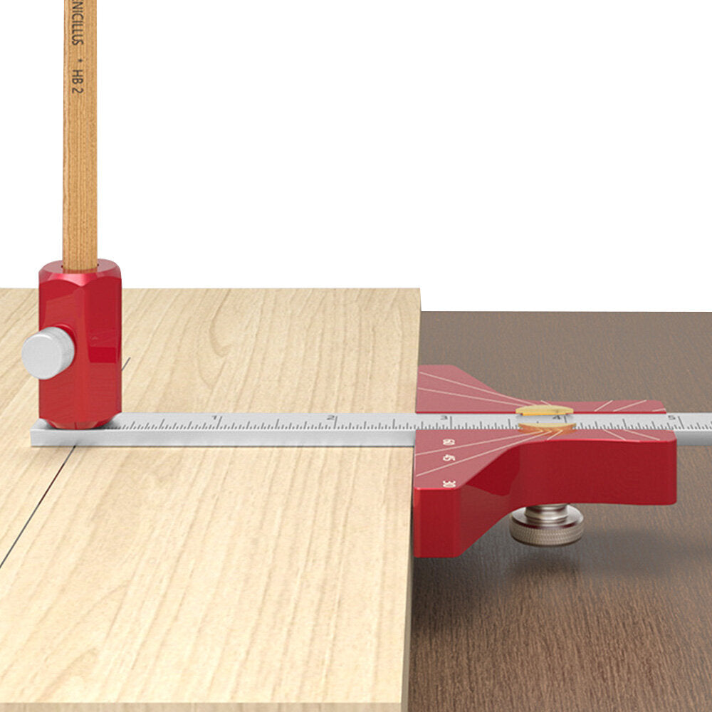 Multi-Angle Woodworking Scriber with Depth Gauge - Durable Aluminum Tool for Precision Drawing and Measuring