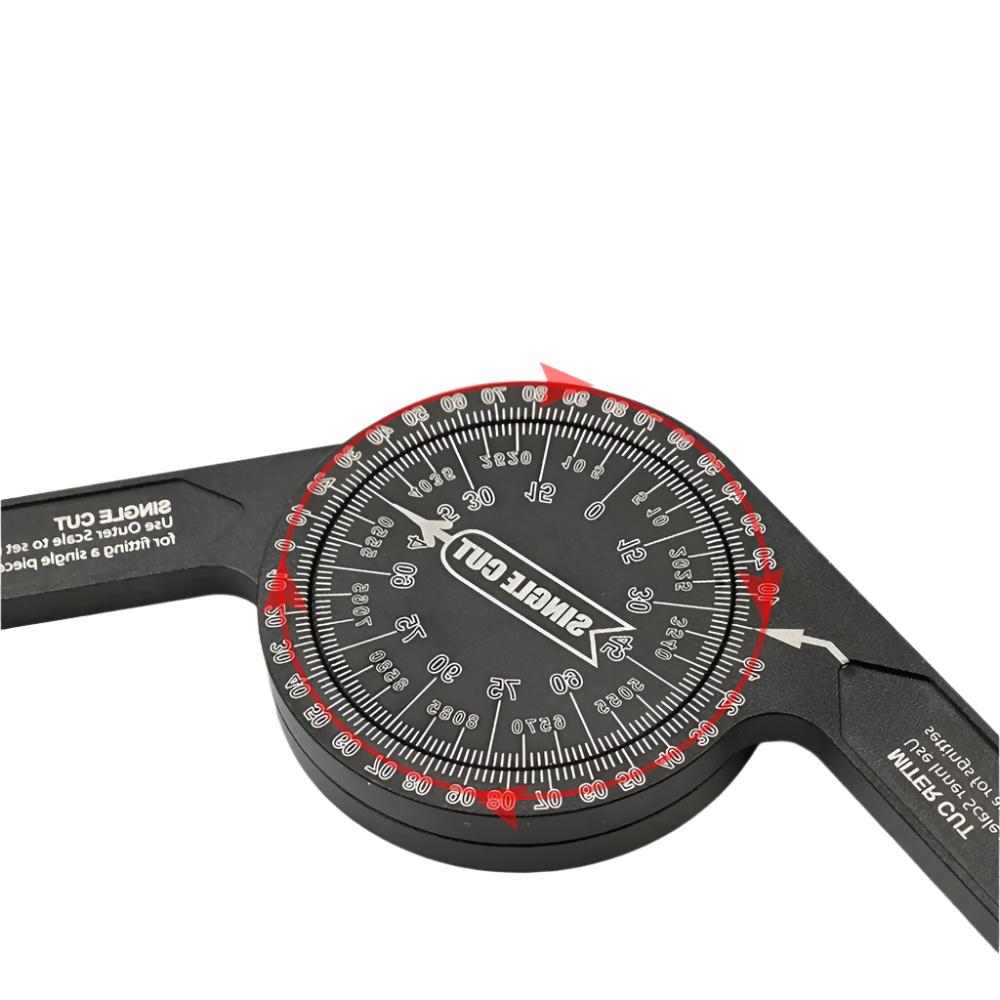 Aluminum Alloy Miter Saw Protractor Angle Finder Tool With Gauge Small Wrench