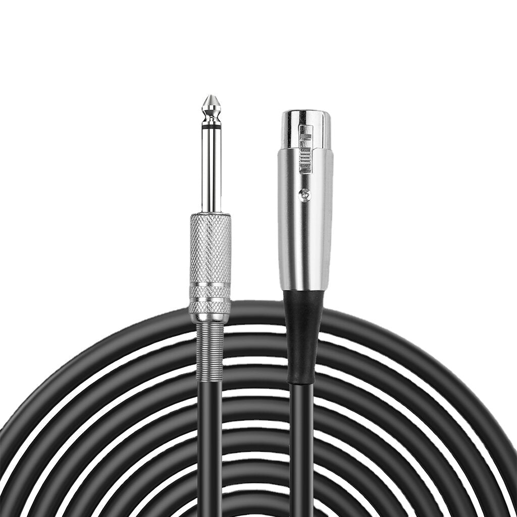 6.35mm 1/4 inch Male TS Jack To XLR 3 Pin Plug Audio Cable Mic Adapter Cord For Microphone Speaker Amplifier