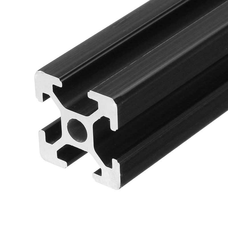 350mm Length Black Anodized 2020 T-Slot Aluminum Profiles Extrusion Frame For CNC